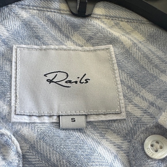 Rails Light Blue amazing flannell Plaid super soft shirt worn twice - Picture 2 of 2